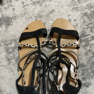 Black and brown sandals 