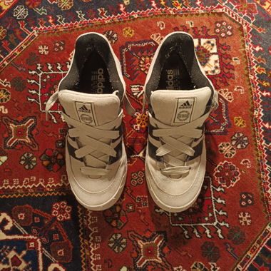 Adidas grey suede sneakers