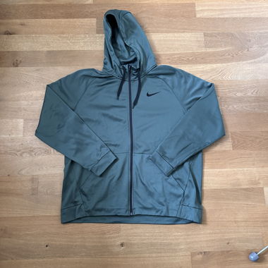 Felpa con zip Nike Dri-FIT verde XXL