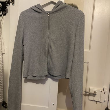 Cardigan à capuche gris SHEIN, taille L