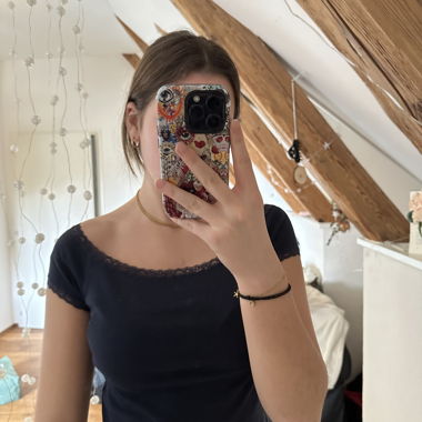 Blue top with lace