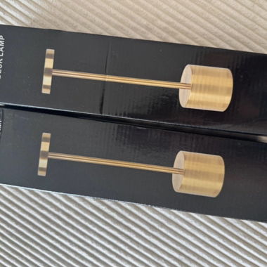 Set of two gold table lamps