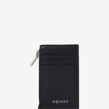 Alexander McQueen Reißverschluss-Geldbörse aus glattem Leder