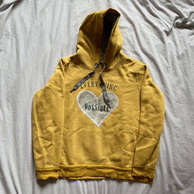 Mustard Yellow Sequin Hoodie