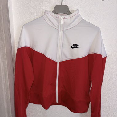 Nike Zip-Hoodie Rot/Weiss