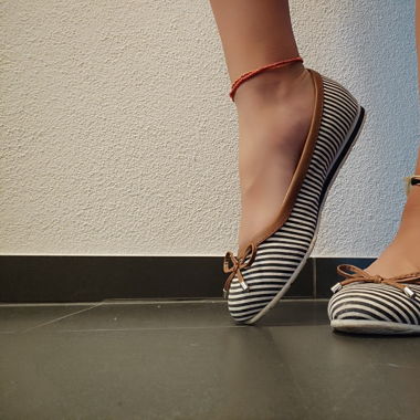 Striped Ballerinas