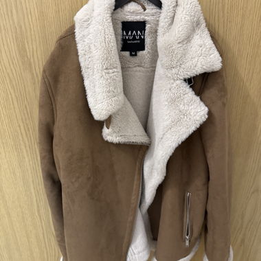 BoohooMAN Shearling-Style Jacket M
