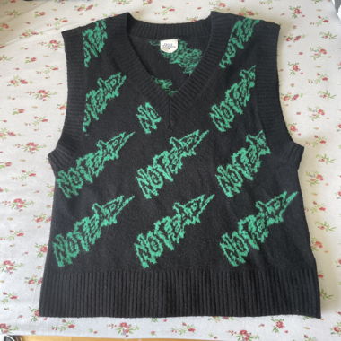 Pull sans manches oversize à motif