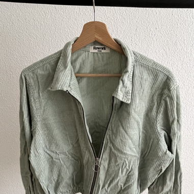 Türkisfarbene Reworkjacke