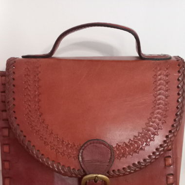 Vintage Indian Leather Backpack