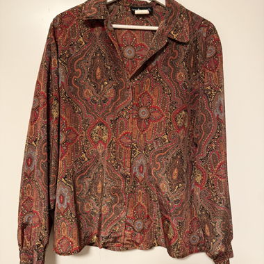 Goodbye Folk Bluse – Vintage Paisley-Muster, Gr. M