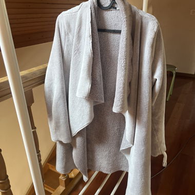 Peignoir polaire gris