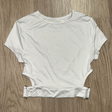 Breshka crop T-shirt with openings on the sides
