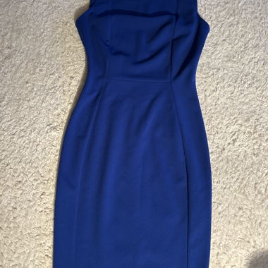 Blue Sheath Dress Without Sleeves
