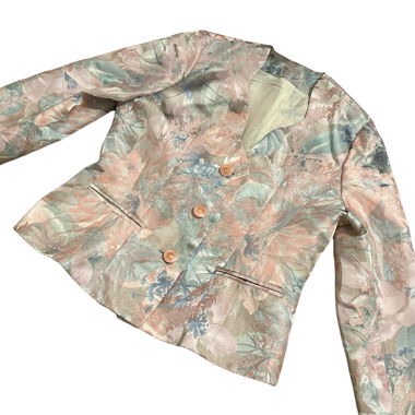  Vintage Floral Bustier Blazer 