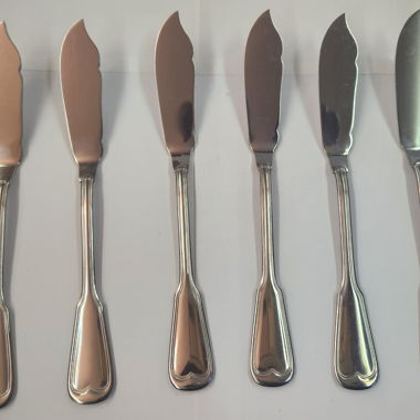 Set di 6 coltelli da burro in acciaio inox