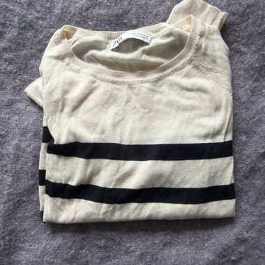 Pull tricot à rayures
