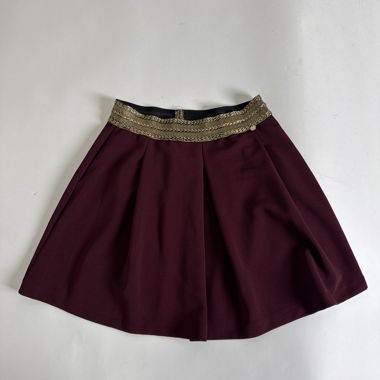 Jupe courte bordeaux