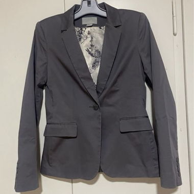 H&M Blazer Gr. 38 Grey Cotton Spring