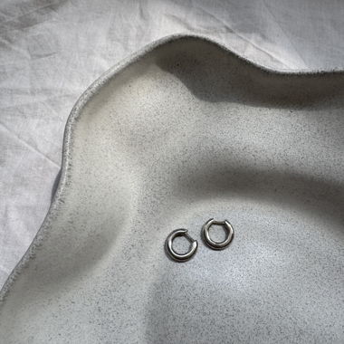 Silberne Creolen, 925 sterling silver
