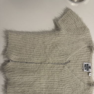 T-Shirt weiss flauschig 
