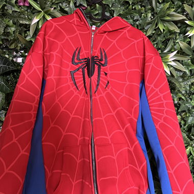 Felpa con cappuccio Spiderman rossa