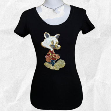 MATERIA Black Graphic T-Shirt