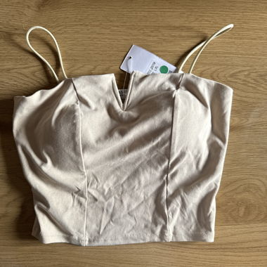 Cream Satin Camisole Top