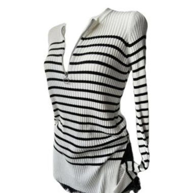 Maglione a righe GUESS con mezza cerniera, taglia S