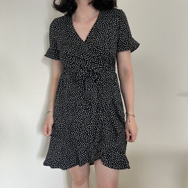 Vestito nero a pois di Vero Moda