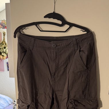 cargo gris bershka