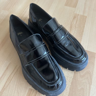 ZARA Patent Loafers