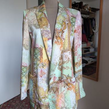 Blazer stampato pastello