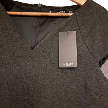 Elegant Grey Business Dress