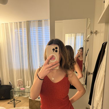 Cute red knit top
