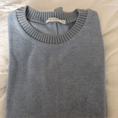 Maglione leggero in cotone blu 