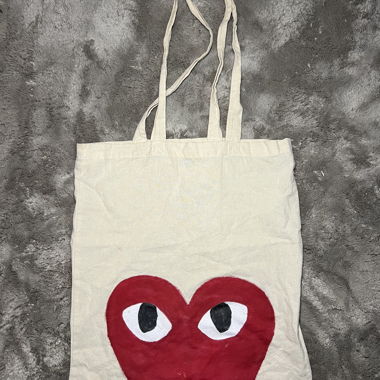 Sac tote coeur rouge