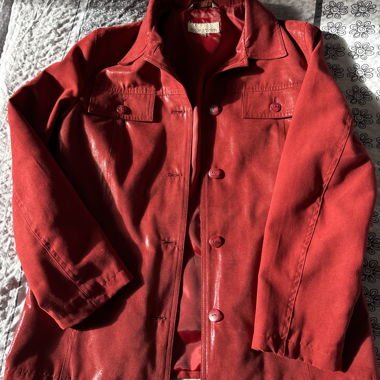 Vintage-Style Red Suede