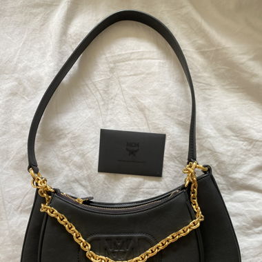 MCM Black Double Shoulder Bag