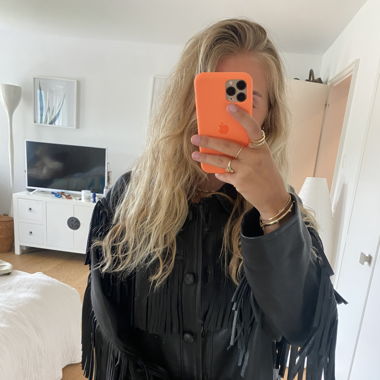The Kooples fringe leather jacket