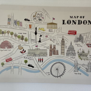 Map of London wall art