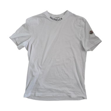 Moncler T-Shirt weiss Neck print Grösse M