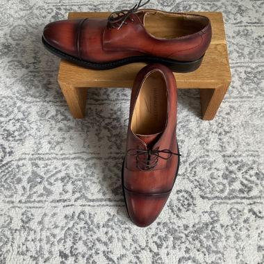 Dark Brown Leather Lace-Up Shoes