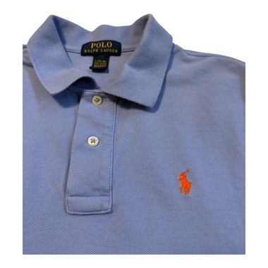 Polo Ralph Lauren celeste – Logo arancione