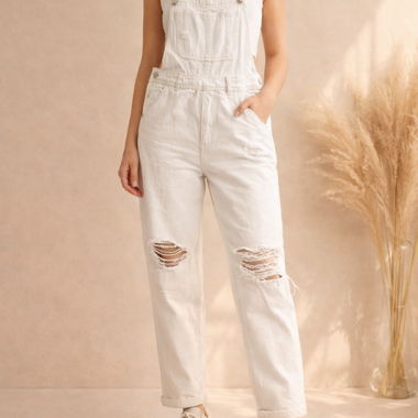 Weisse Latzhose &DENIM