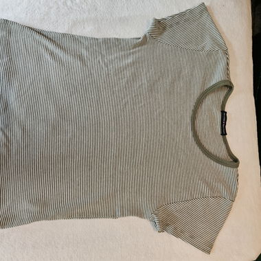 Green and White Striped T-Shirt