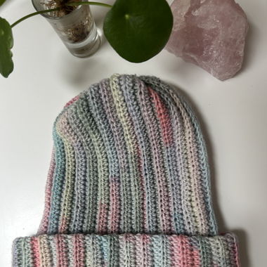 Handmade Mütze aus Merinowolle (mehrfarbig)