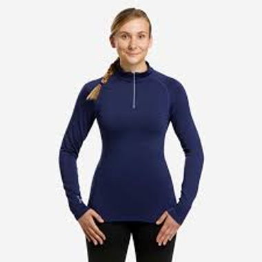 Wedze Navy half-zip thermal base layer