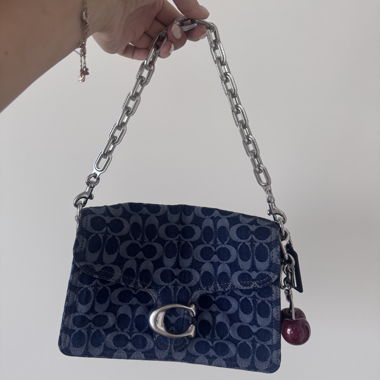 Coach Chain Tabby Shoulder BAG 30 Signature Denim