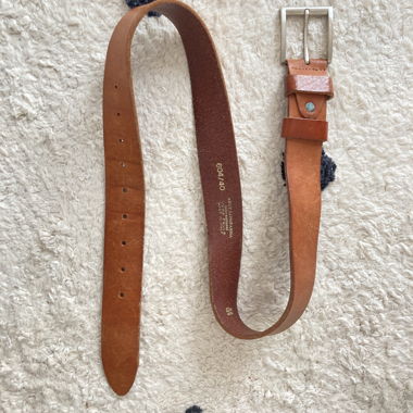 Cintura in pelle marrone